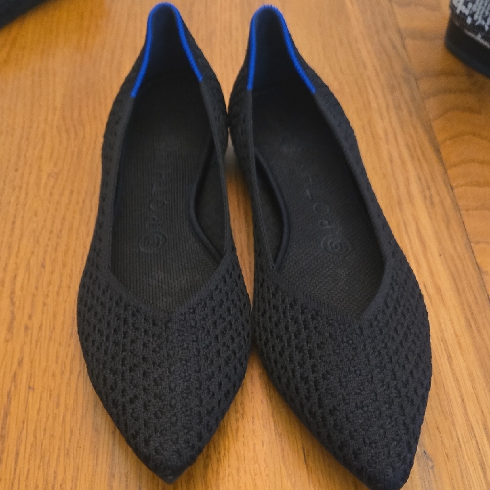 Rothy's Black and Blue Flats